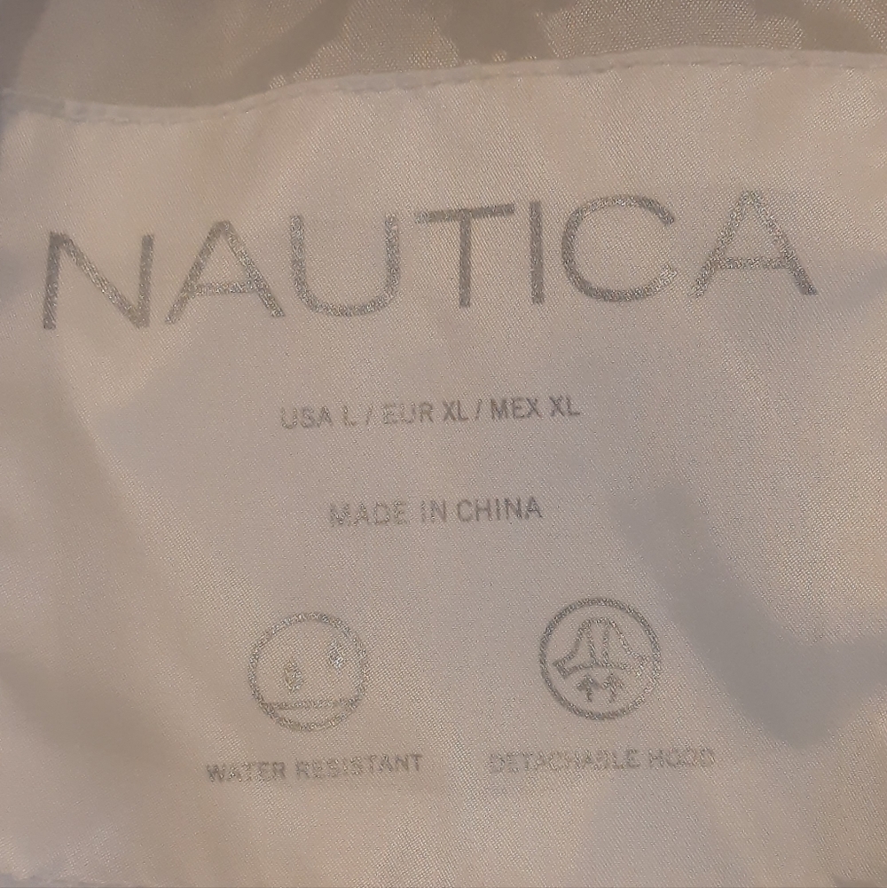 Nautica Women's White Puffer Jacket with Faux Fur Hood - Picture 12 of 13